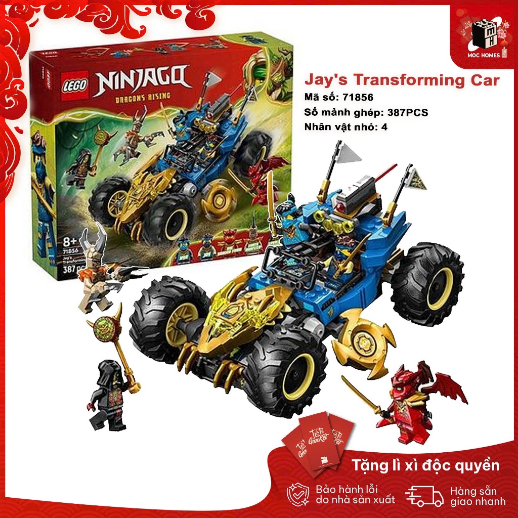 Đồ chơi lắp ráp NINJAGO 71855 Jay's Transforming Car