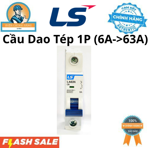 Cầu Dao Tép 1Pha (6A->63A) BKJ63N 6KA Chính Hãng LS