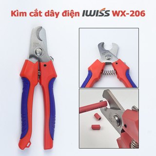 Kìm cắt dây điện IWISS ICrimp WX-206 cắt dây cáp năng lượng mặt trời hàng cao cấp