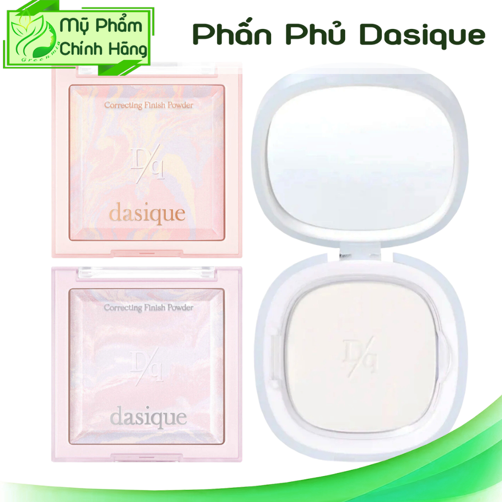 Phấn Phủ Hiệu Chỉnh Tone Da Dasique Correcting Finish Powder 17g Dạng Nén Kiềm Dầu Tốt Nâng Tone Đẹp