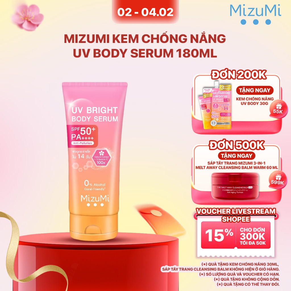 MizuMi Kem chống nắng UV Body Serum 180ml