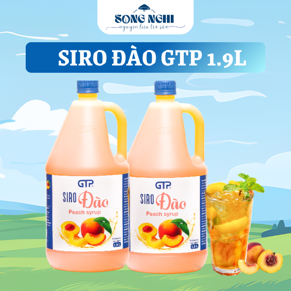 [COMBO 2 CHAI] Siro GTP 2L combo 2 chai, siro dâu, siro đào, siro vải syrup