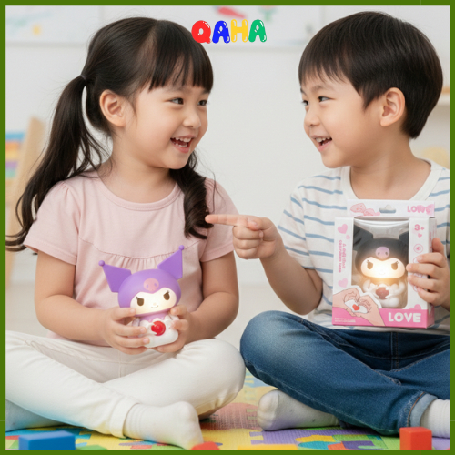 Đồ Chơi Cinnamoroll Trái Tim Phát Sáng Nói I Love You, Kuromi, Móc Balo Phi Hành Gia Phát Sáng