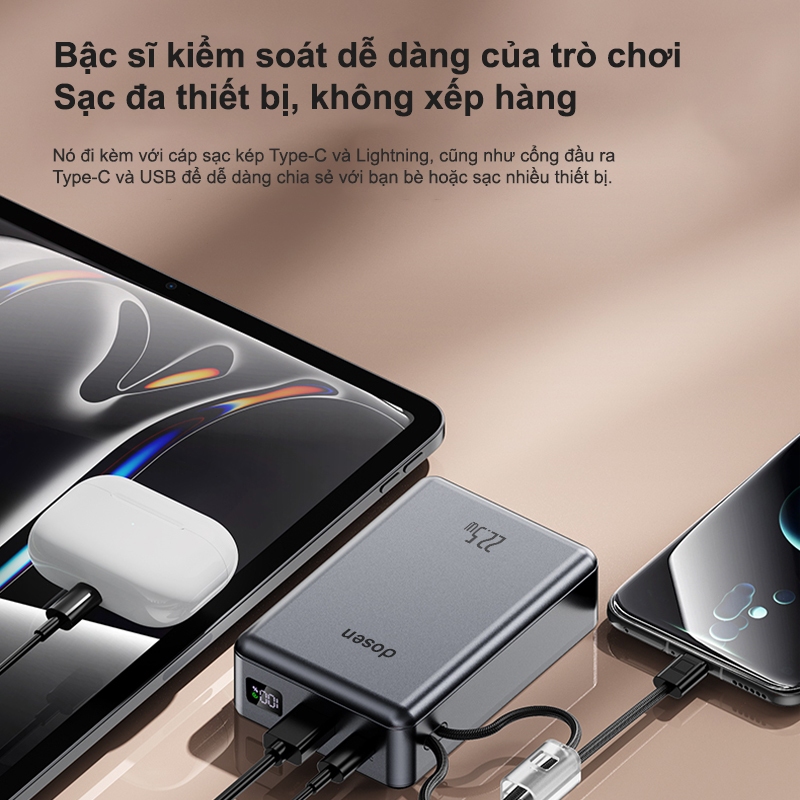 dosen sạc dự phòng pd22.5w 10000mah 20000mah tự mang theo dây đôi pin dự phòng màn hình led tích hợp tích hợp | BigBuy360 - bigbuy360.vn