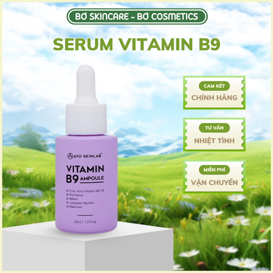Tinh Chất Serum Vitamin B9 AVO SKINLAB 30ml Cho Da Nhạy Cảm Da Sau Tổn Thương - Vitamin B9 Ampoule
