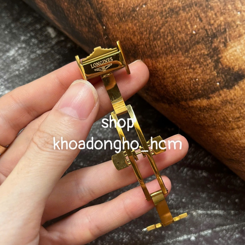 HÀNG CHUẨN - Khoá Bướm Longines, Khóa Chống Gập Dây Da Size Nam Nữ Tặng Kèm Dụng Cụ Thay