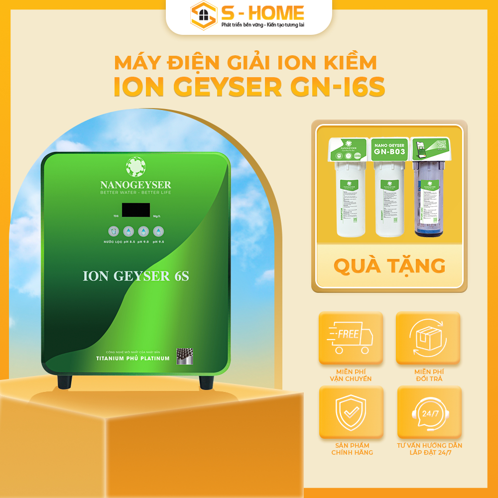 Máy điện giải ion kiềm Nano Geyser - ION GEYSER GN-I6S