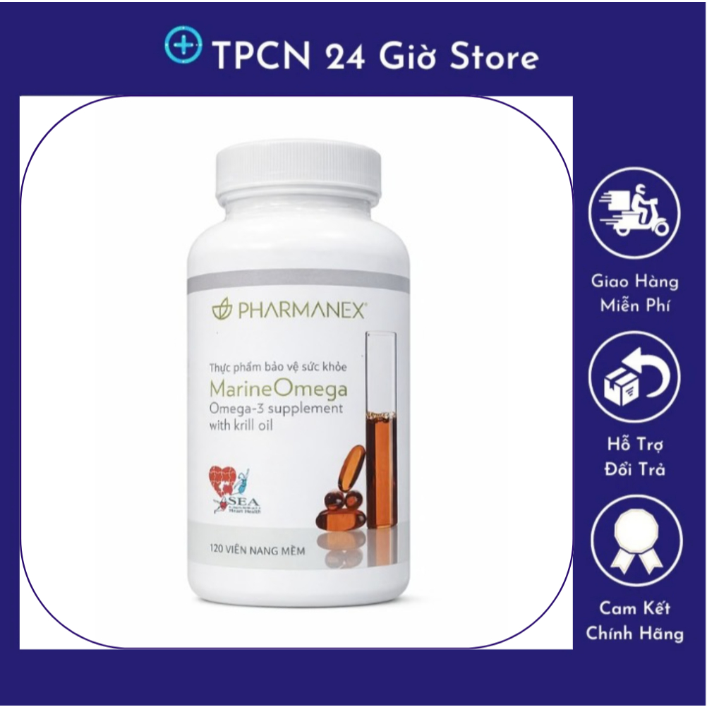 Viên uống Omega 3 Marine Omega Pharmanex NuSkin – Dầu nhuyễn thể Krill Oil, hỗ trợ tim mạch, não bộ