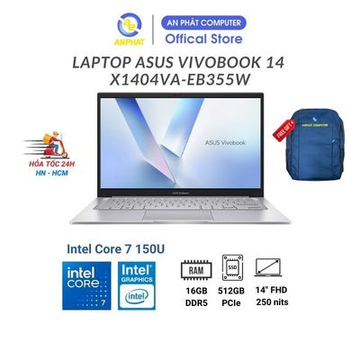 Laptop ASUS Vivobook X1404VA-EB355W (Intel Core 7 150U)