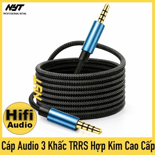 Cáp Nối Loa Tai Nghe Cổng 3.5 3 Khấc Hỗ Trợ Mic Cao Cấp NYT Cáp TRRS 3 Vạch 4 Điểm Tiếp Xúc Mạ Vàng 24K