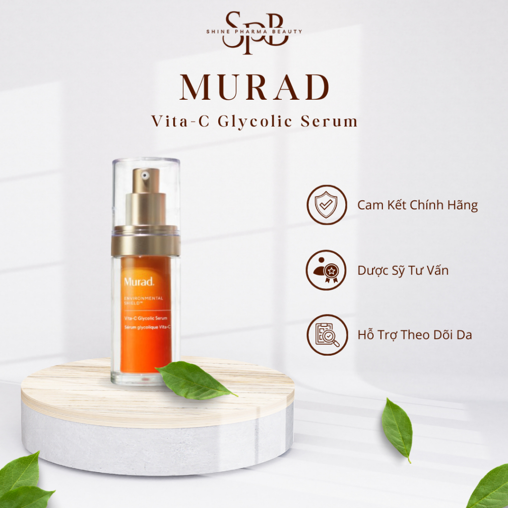 Đại lý chính hãng - Tinh chất hỗ trợ sáng da, làm đều màu da Murad Vita-C Glycolic Serum 30ml