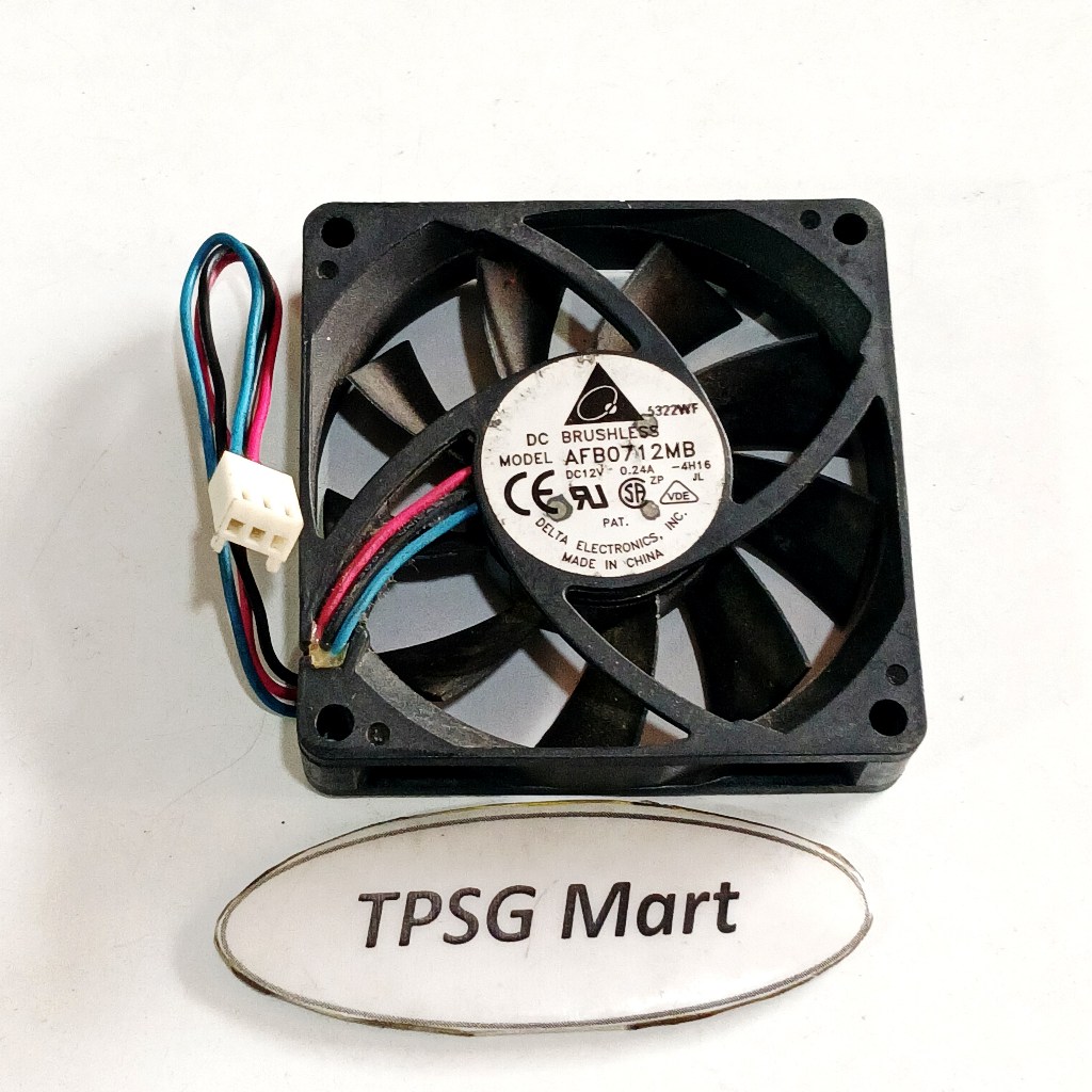 Quạt 7Cm, Cao 1.5Cm / Điện áp DC 12V, Quạt 3 dây đầu 3 Pin (Fan tháo máy LK)