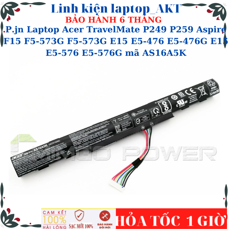 Sạc Pin Acer TravelMate P249 P259 Aspire F15 F5-573G F5-573G E15 E5-476 E5-476G E15 E5-576 E5-576G m
