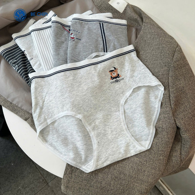 Quần Lót Nữ Cotton Organic Mix Kẻ Freesize (47-63kg) QL5958 Nội Y Bechipi