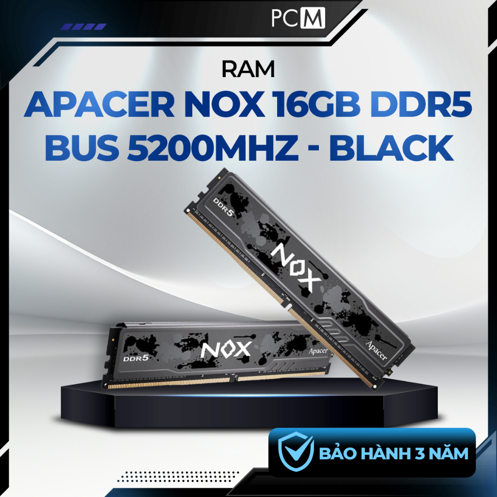 RAM Apacer NOX 16GB DDR5 5200MHz (1x16GB) Black CL40 XMP 3.0 EXPO