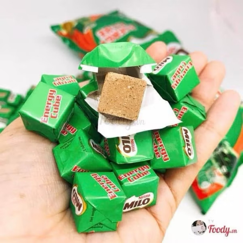 100viên Kẹo Milo cube cacao sữa nestle Thái Lan, kẹo milo cacao thái lan Túi 100 viên