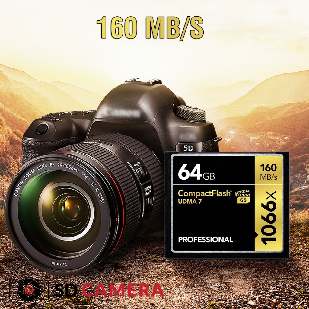 Thẻ CF Pro cho Máy ảnh, Máy quay Thẻ nhớ CompactFlash tốc độ cao Bản Gold mới