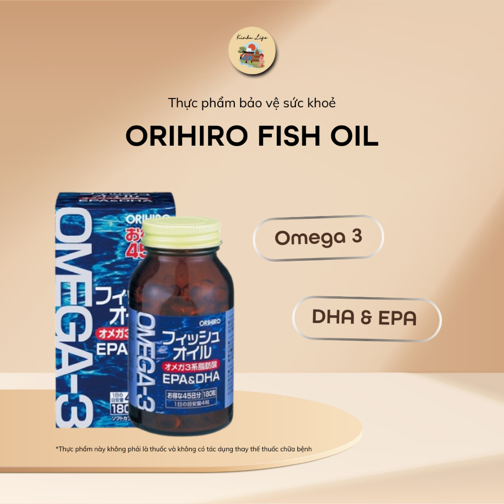 Viên Uống Orihiro Fish Oil (Dầu Cá Omega 3 Nhật Bản) – Bổ sung Omega 3 | Kinka Life