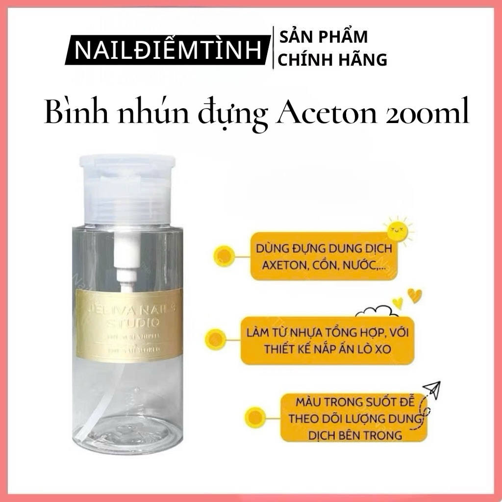 Bình nhún đựng dung dịch Axeton, bình đựng cồn nước 200ml