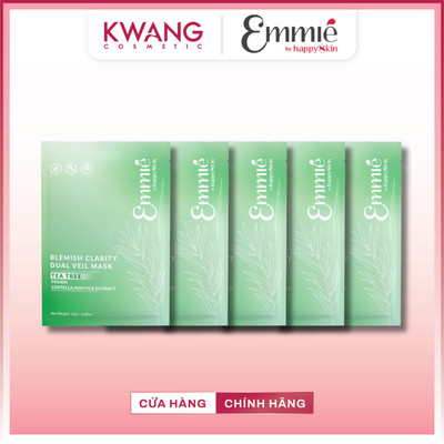 Mặt Nạ Emmie by Happyskin Tràm Trà Blemish Clarity Dual Veil Pionin Làm Dịu Da Mụn