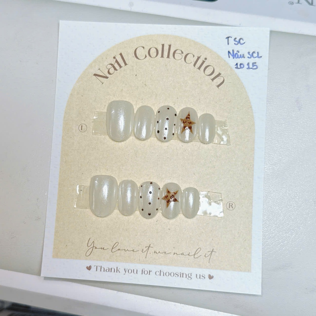 Mochi Nailbox - Thạch Trà Sữa Tráng Gương Design Chấm Bi Ngôi Sao Beo Nail Collection