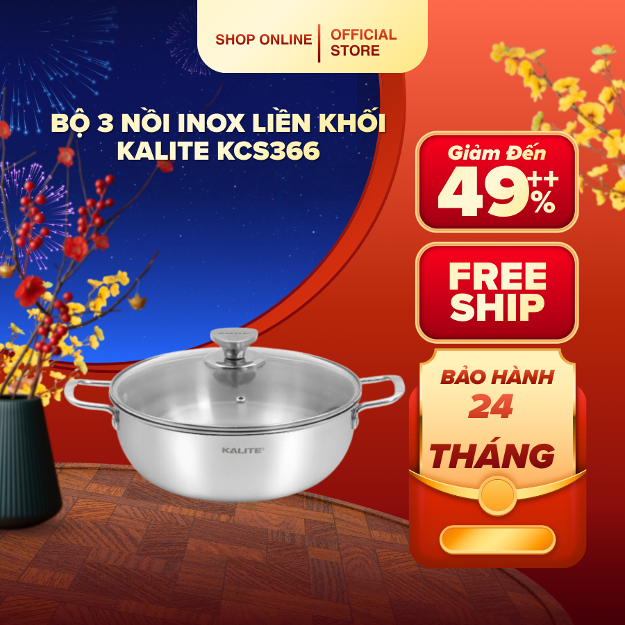 Nồi inox liền khối cao cấp đa năng KALITE KCP2602