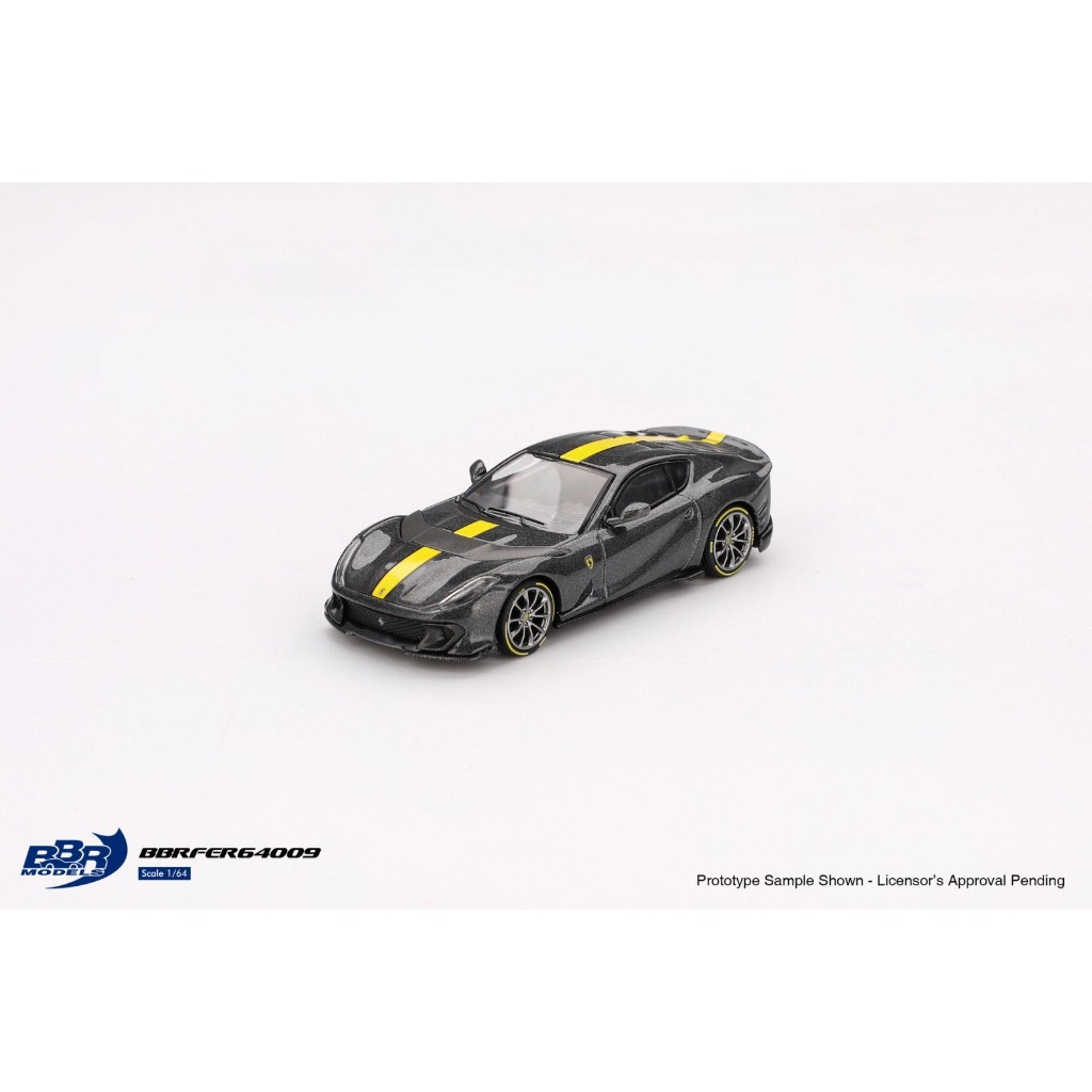 Mô hình xe Ferrari 812 Competizione Grigio Competizione tỉ lệ 1:64 BBR model BBRFER64009
