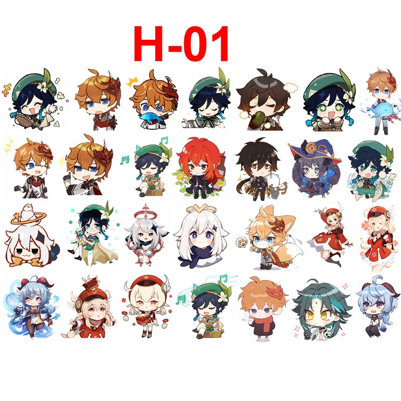 Sticker / Hình dán Genshin Impact Sticker decal ép trong chống nước