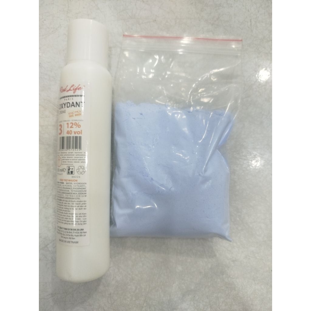 Bột tẩy tóc Collagen 100g ( Bột mịn màu xanh)