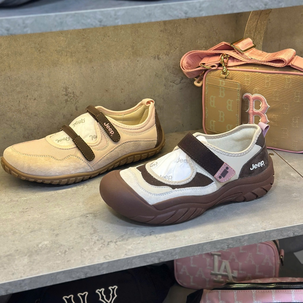 [Authentic💯] GIÀY JEEP MARY JANE THE SPIRIT MÀU HỒNG - GIÀY BÚP BÊ ĐẾ BỆT QUAI DÁN CHO NỮ- P651W1311