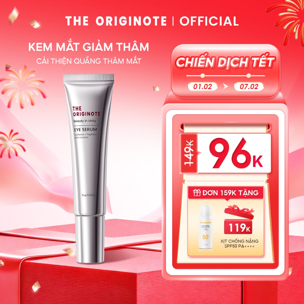 Kem mắt giảm thâm The Originote giảm thâm mắt chăm sóc mắt làm sáng vùng da mắt cấp ẩm căng bóng eye