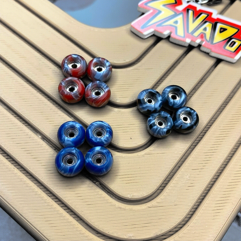 Bánh xe ván trượt ngón tay Marble b flow wheels abec 9 70D, Marble flow fingerboard wheels abec 9 be