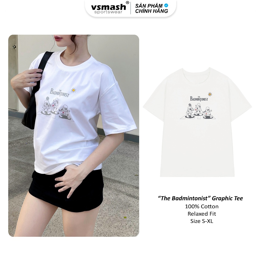 Áo thun cầu lông Vải Bông Em Bé| VSMASH VN | THE BADMINTONIST | Unisex | Sợi nhập | Mềm mịn, Thoáng 