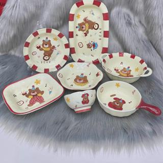 Set chén dĩa tô sứ cao cấp họa tiết gấu nâu MT11