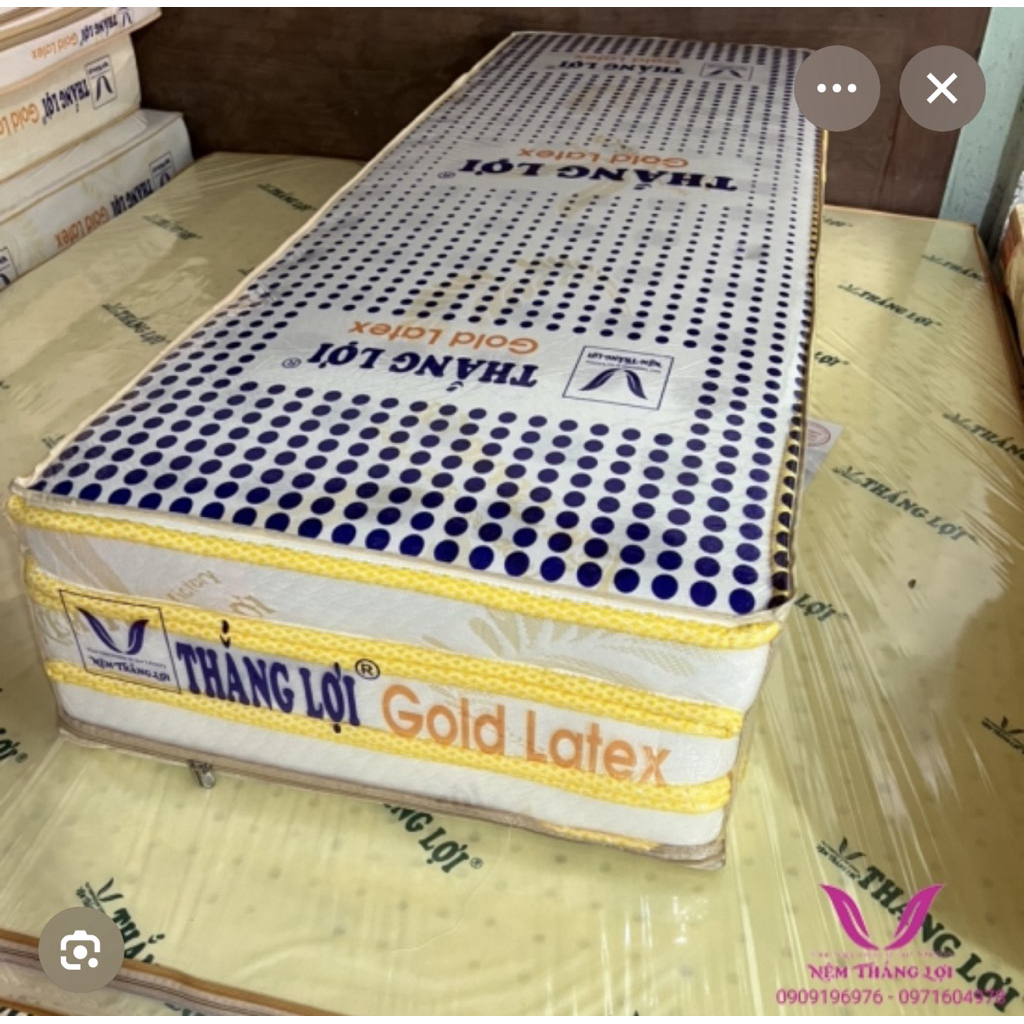 ( Chính hãng )Nệm THẮNG LỢI  Gold Latex gấp 3 cao 10p(cm) BH 15 năm ; non nguyên tấm ; non gấp 3; AM