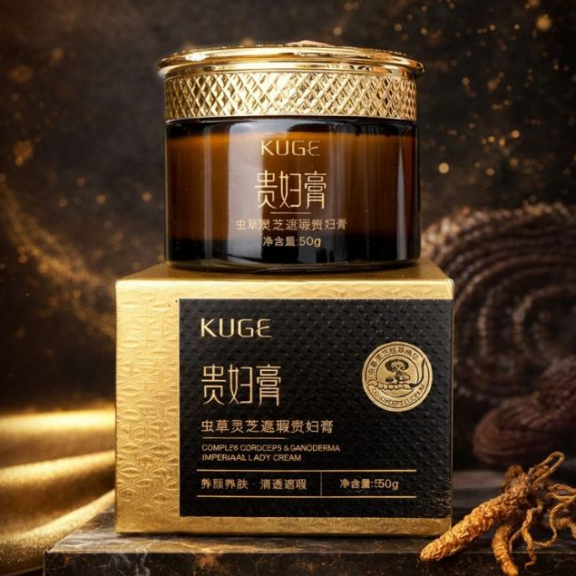 Kem Dưỡng Da KUGE Đông Trùng Hạ Thảo & Linh Chi – Che Phủ, Dưỡng Trắng Da (50g)