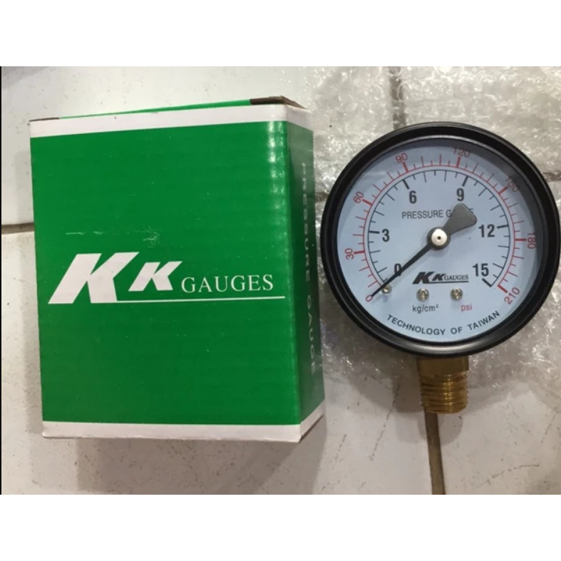 Đồng hồ đo áp suất KK GAUGES 7kg, 25Kg