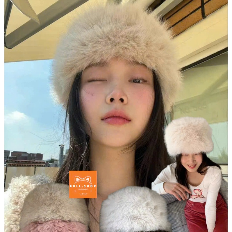 NL23 Nón len nam nữ nón len lông mềm kiểu Mông Cổ gân trơn BULL.SHOP