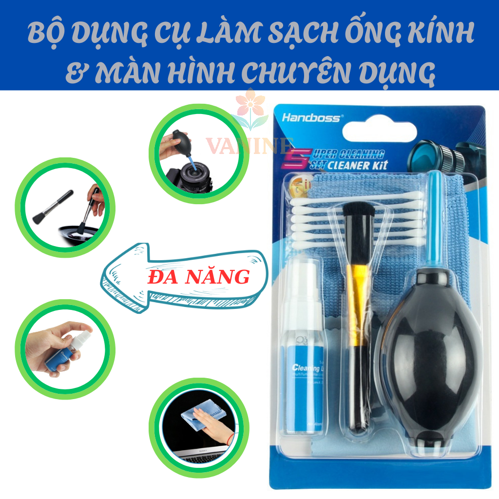 Bộ Dụng Cụ Vệ Sinh Máy Ảnh - Camera Lens Cleaning Kit 7-in-1- Bộ Vệ Sinh Máy Ảnh Tiện Dụng – Đầy Đủ 