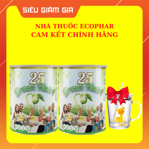 COMBO 2 LON Bột ngũ cốc 25 loại hạt đậu Green Nutri - Hộp Lon 750gr - NT ECOPHAR