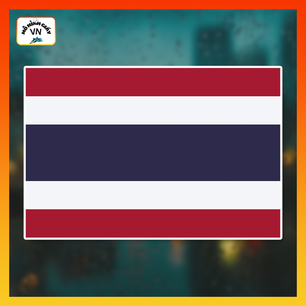Combo 72 Sticker Cờ Thái Lan (Tem Dán Decal Cờ Thái Lan) Cao Cấp, Chống Nước - MohinhgiayVN