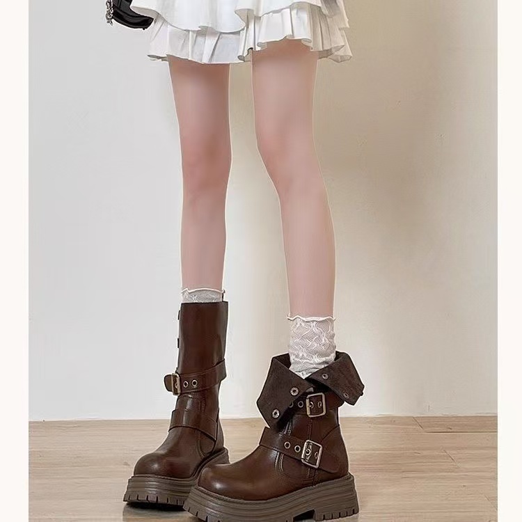 [HÀNG SẴN QC] Boot Kỵ Sĩ thời trang nữ 2 màu NÂU ĐEN