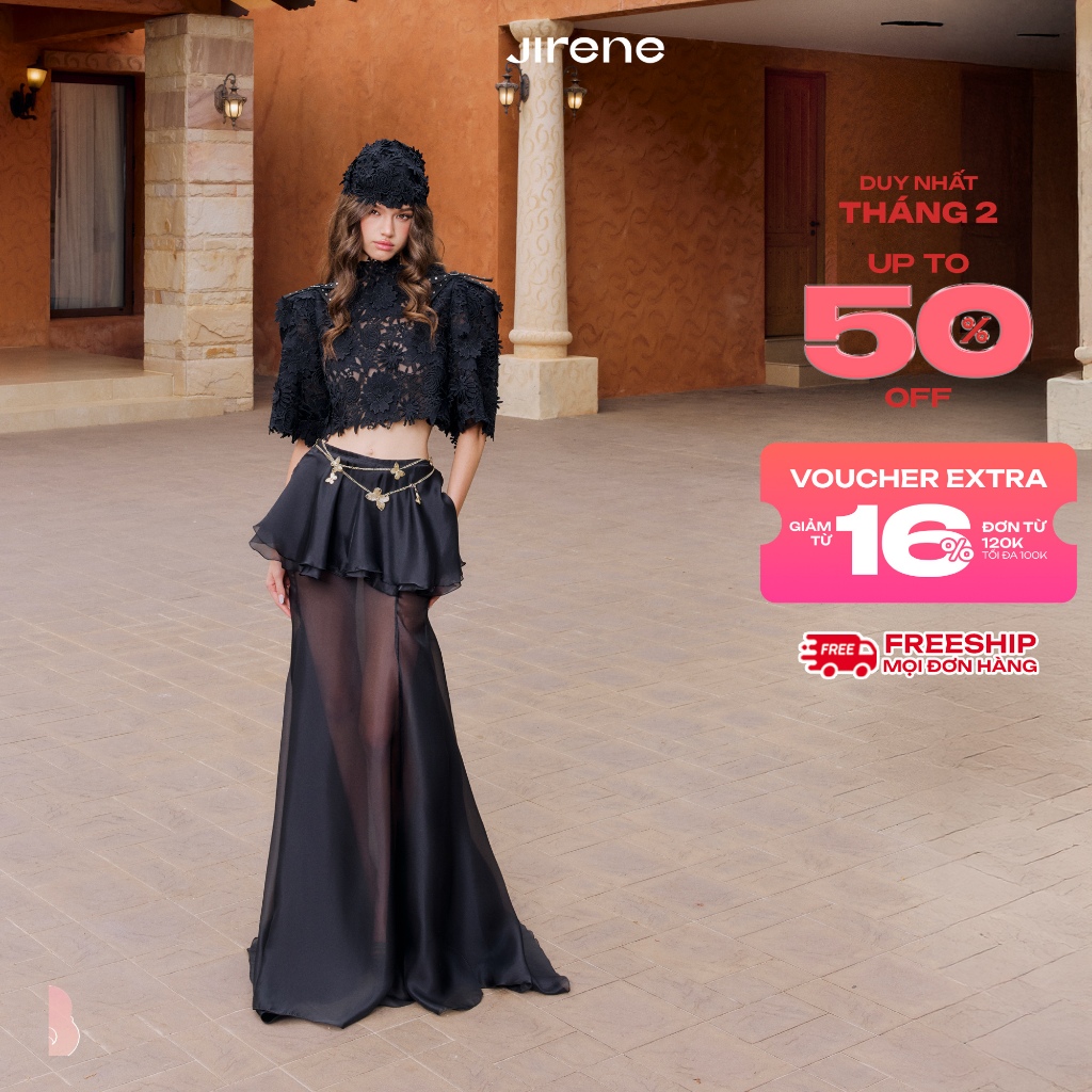 JIRENE - Set áo nữ và chân váy dài HIROSE SET
