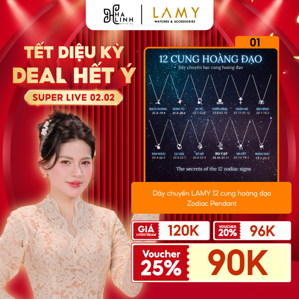 [Võ Hà Linh x Lamy] Dây chuyền LAMY 12 cung hoàng đạo Zodiac Pendant 6062