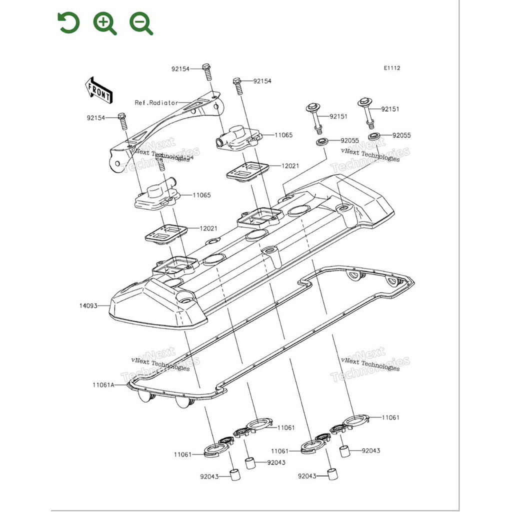 Gioăng nắp đầu kawasaki Z800 z1000