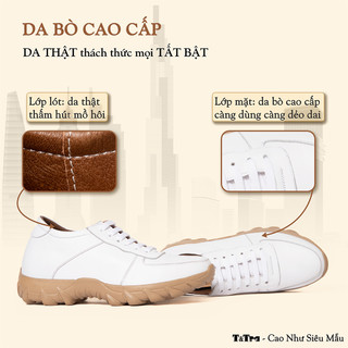 [8CM] Giày Cao Nam T&Tra T150 Trắng - Nhẹ Hơn và Ít Dốc Hơn