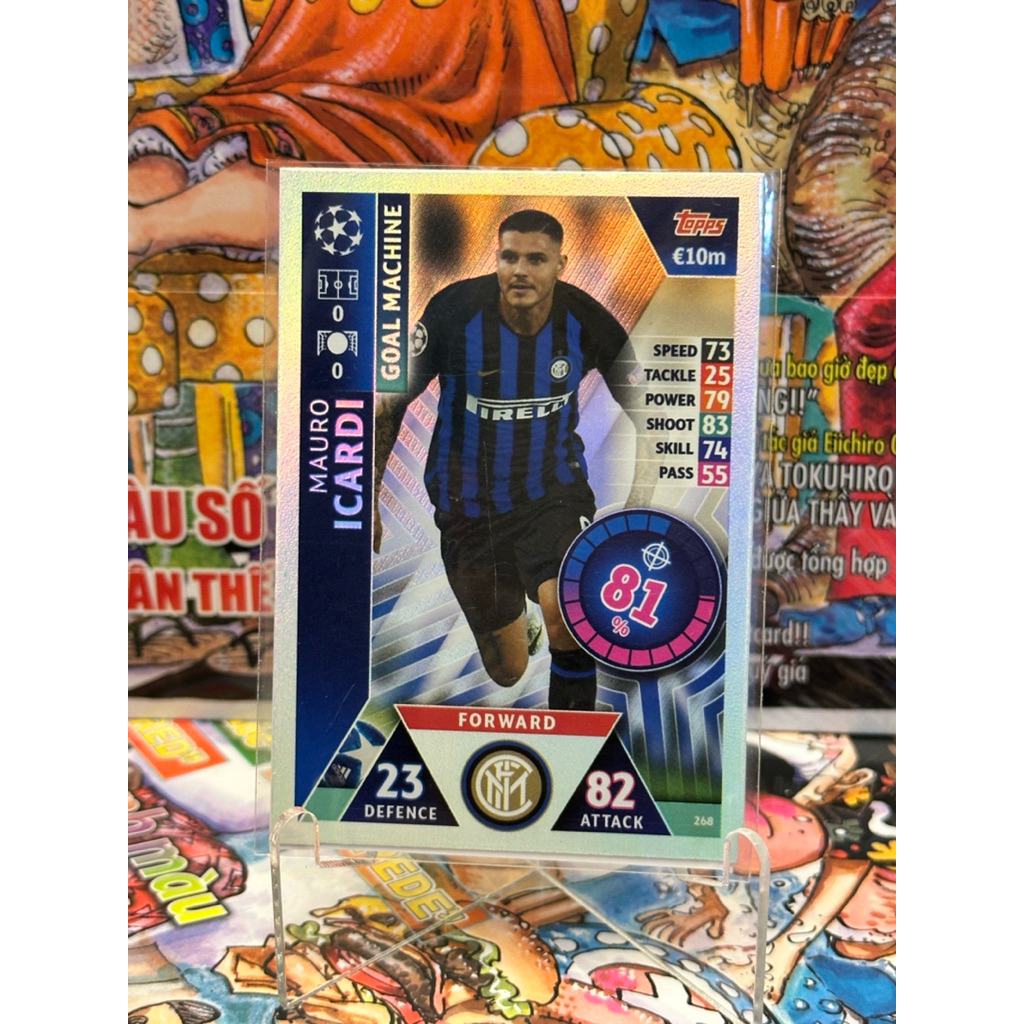 Thẻ Cầu Thủ Mauro Icardi Topps Match Attax 2018-19 Inter Milan GOAL MACHINE #268