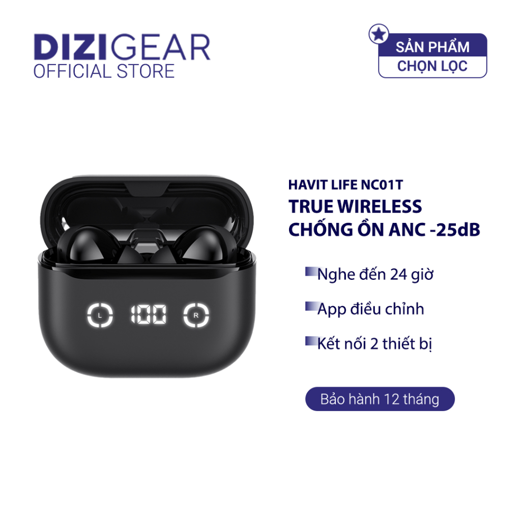 Tai Nghe TWS HAVIT LIFE NC01T, BT 5.4, 4 Mic ENC + ANC, Độ Trễ 55ms, Có App Kết Nối - Hàng Chính Hãng | BigBuy360 - bigbuy360.vn