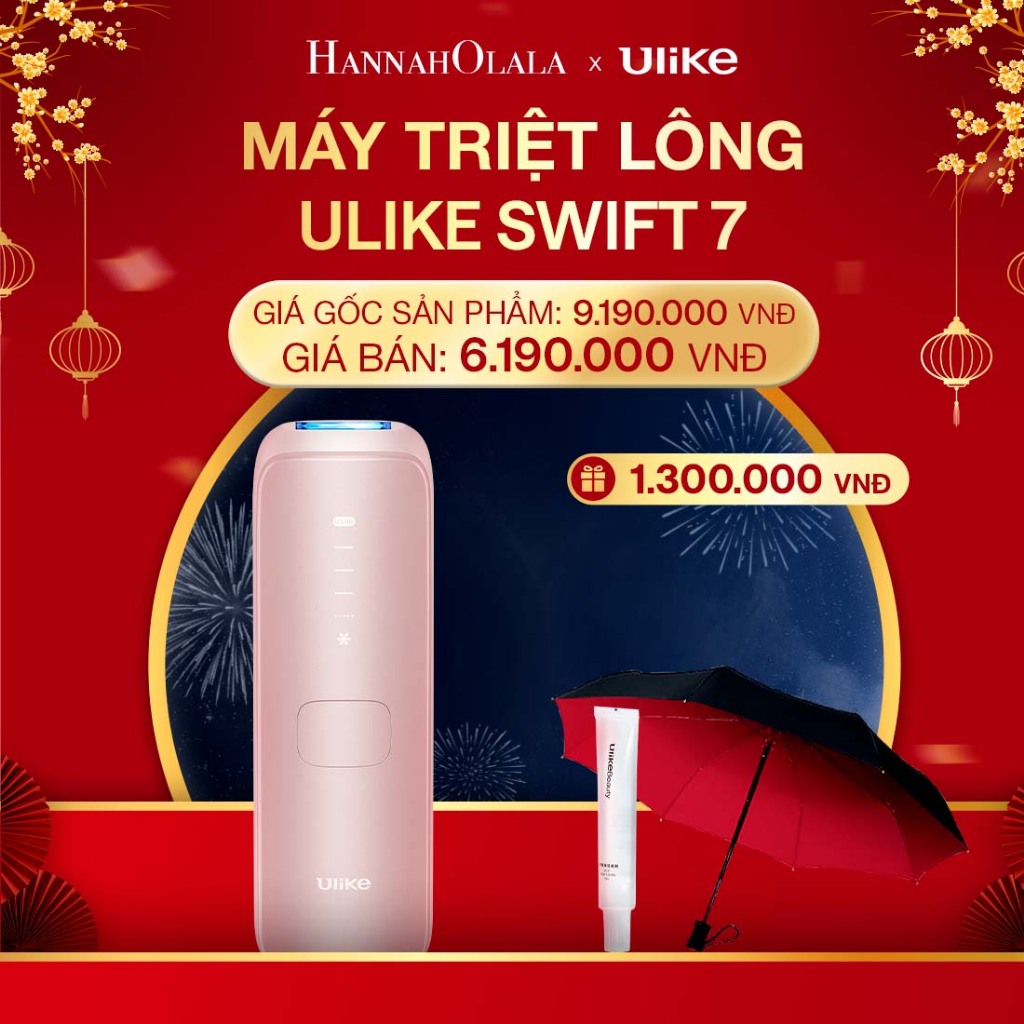 [Hannah LIVE] Máy triệt lông Ulike Swift 7 công nghệ làm mát Ice Cooling IPL Sapphire Hồng