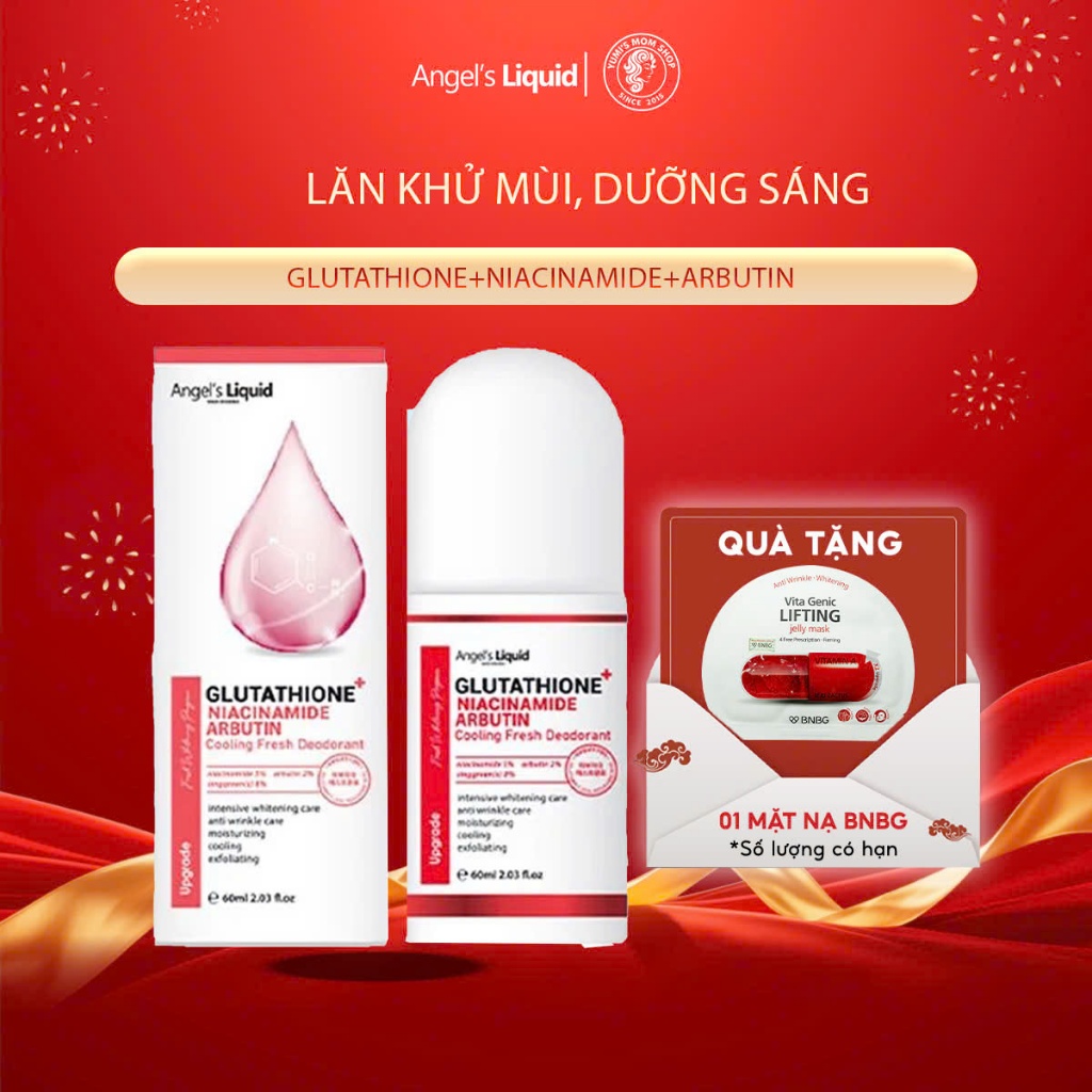 Lăn nách Angel's Liquid mờ thâm, dưỡng trắng da Angel's Liquid Glutathione plus Niacinamide  Fresh D